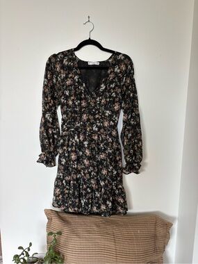 mango black beaded dress Mango embroidery bead dress